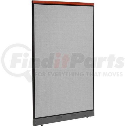 Global Industrial 277557NGY Interion&#174; Deluxe Non-Electric Office Partition Panel with Raceway, 48-1/4"W x 77-1/2"H, Gray