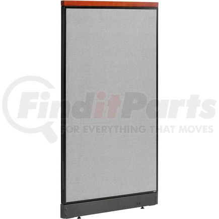 Global Industrial 277550PGY Interion&#174; Deluxe Office Partition Panel with Pass Thru Cable, 36-1/4"W x 65-1/2"H, Gray