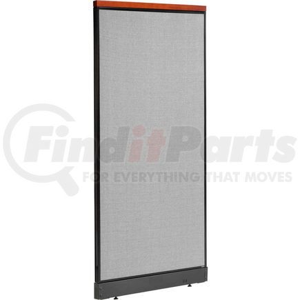 Global Industrial 277548NGY Interion&#174; Deluxe Non-Electric Office Partition Panel with Raceway, 36-1/4"W x 77-1/2"H, Gray