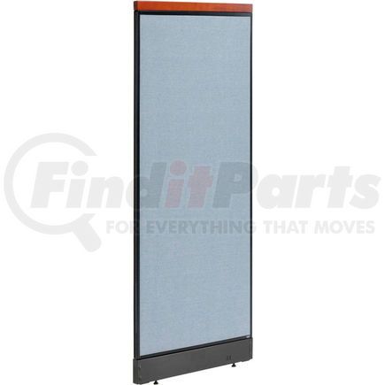 GLOBAL INDUSTRIAL 694751PBL Interion&#174; Deluxe Office Partition Panel with Pass Thru Cable, 24-1/4"W x 65-1/2"H, Blue