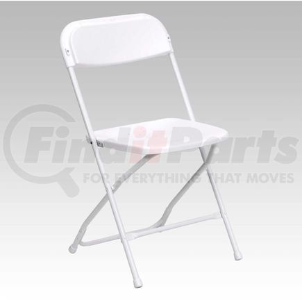 Global Industrial LE-L-3-WHITE-GG Flash Furniture Plastic Folding Chair - White