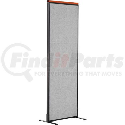 GLOBAL INDUSTRIAL 694654FGY Interion&#174; Deluxe Freestanding Office Partition Panel, 24-1/4"W x 73-1/2"H, Gray