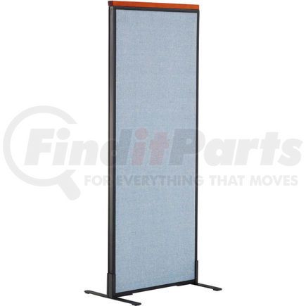 GLOBAL INDUSTRIAL 694653FBL Interion&#174; Deluxe Freestanding Office Partition Panel, 24-1/4"W x 61-1/2"H, Blue