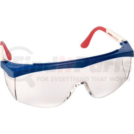 MCR Safety SS130 MCR Safety SS130 Stratos&#174; Safety Glasses, Red/White/Blue Frame, Clear Lens