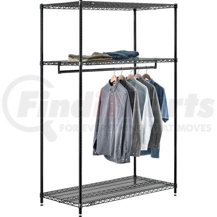 Global Industrial 184451B Free Standing Clothes Rack - 3 Shelf - 48"W x 24"D x 74"H