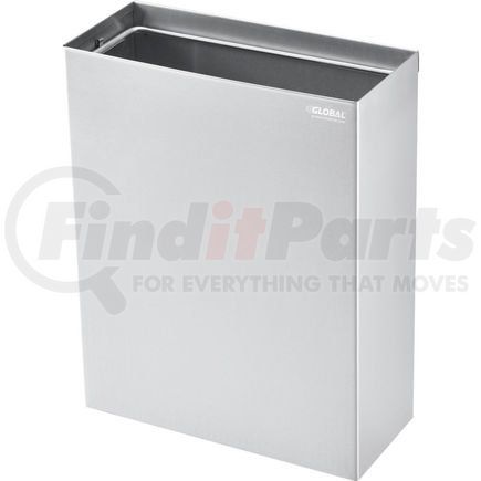 Global Industrial 641437SS Global Industrial&#153; Stainless Steel Wall Mount Trash Can, 6-2/5 Gallon