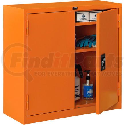 Global Industrial 298684 Global Industrial&#153; Emergency Preparedness Cabinet, Wall Mount, 30"Wx12"Dx30"H, Orange