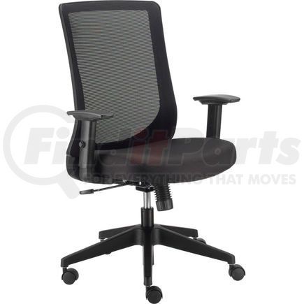 GLOBAL INDUSTRIAL 695488 - interion® mesh office chair with mid back & adjustable arms, fabric, black