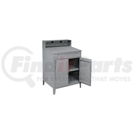 Global Industrial 300913 Open Pedestal Frame Shop Desk - Gray
