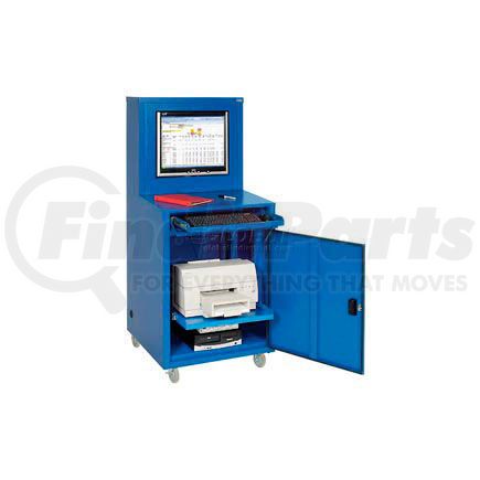 Global Industrial 249190BL Global Industrial™ LCD Industrial Computer Cabinet, Blue, Unassembled