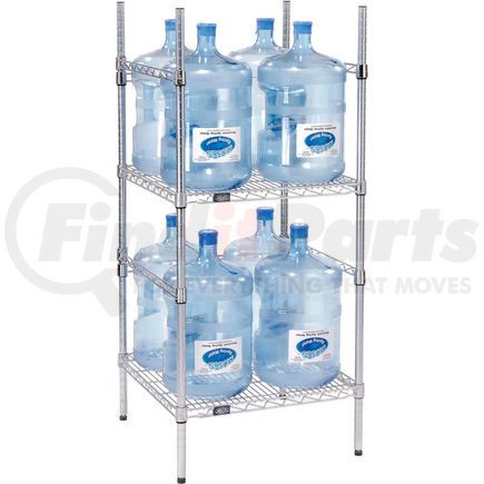 Global Industrial 797085 5 Gallon Water Bottle Storage Rack, 8 Bottle Capacity