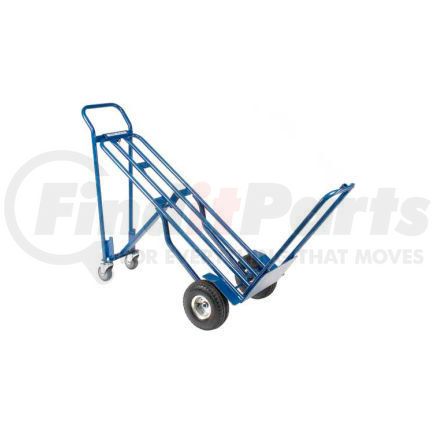 Global Industrial 983130 Global Industrial&#153; Steel 3-In-1 Convertible Hand Truck With Pneumatic Wheels, 600 Lb. Cap.