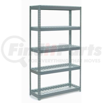 Global Industrial 601901 Global Industrial™ Extra Heavy Duty Shelving 48"W x 24"D x 84"H With 5 Shelves, Wire Deck, Gry