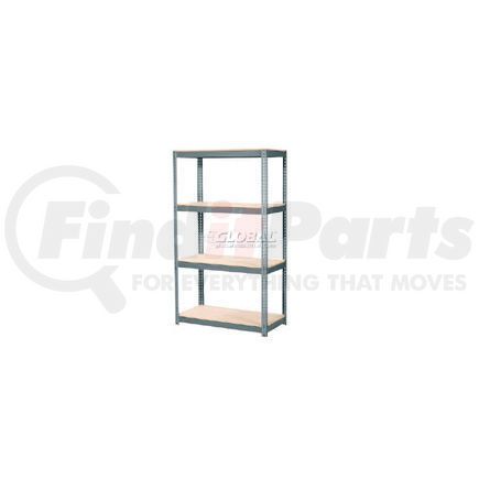 Global Industrial 255146GY Bulk Rack Wood Deck Add-On 4 Level Gray