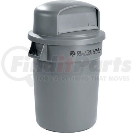 Global Industrial 240460GYD Global Industrial¿ Plastic Trash Can with Dome Lid - 32 Gallon Gray