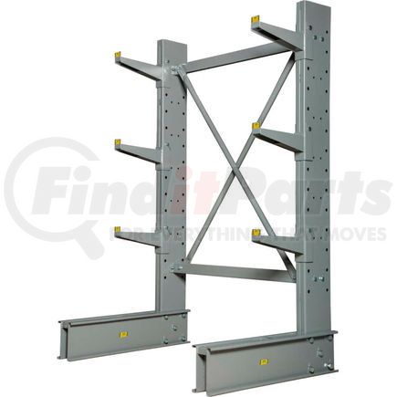 Global Industrial 320828 Global Industrial&#153; Single Sided MD Cantilever Rack Starter, 48"W x 33"D x 6'H, With Lip