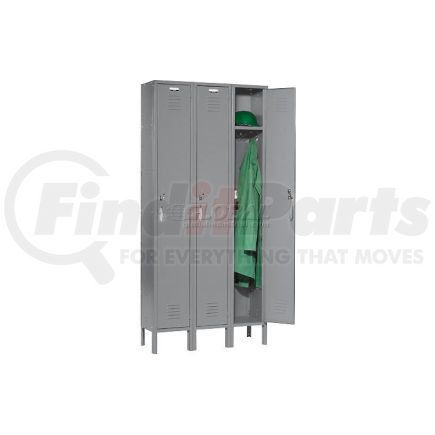 Global Industrial 652139GY Global Industrial™ Capital® Single Tier 3 Door Locker, 12"Wx15"Dx72"H, Gray, Assembled