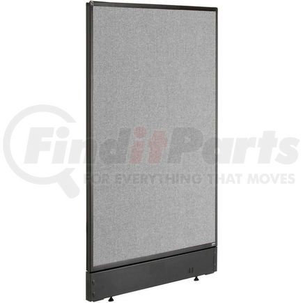 Global Industrial 277660PGY Interion&#174; Office Partition Panel with Pass-Thru Cable, 24-1/4"W x 46"H , Gray