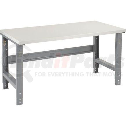 Global Industrial 601421 Global Industrial™ 60x30 Adjustable Height Workbench C-Channel Leg - Laminate Square Edge Gray