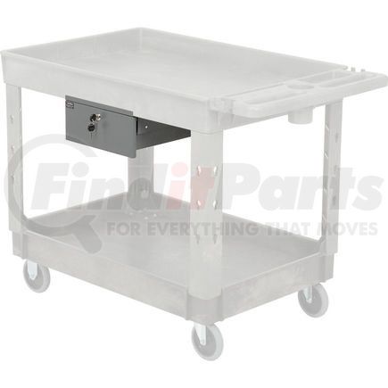 Global Industrial 606797GY Global Industrial&#153; Locking Steel Drawer With Divider For Plastic Or Steel Carts