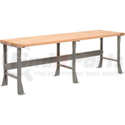 Global Industrial 183436 Global Industrial&#153; 96 x 36 x 34 Fixed Height Workbench Flared Leg - Maple Square Edge - Gray