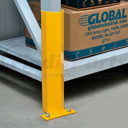 Global Industrial 798618 Global Industrial&#8482; Pallet Rack Frame Guard 18" H, with Hardware - Yellow