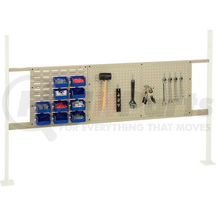 Global Industrial 318863TN Global Industrial&#153; Panel Kit for 72"W Workbench - 18"W Louver & 36"W Pegboard, Mounting Rail TN