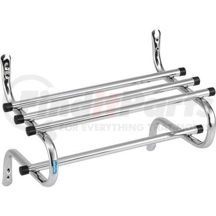Global Industrial 695825 Interion&#174; Wall Mount Coat & Towel Rack With Shelf, 24"W, Chrome