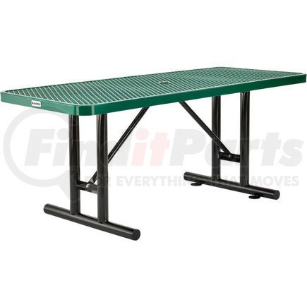 Global Industrial 277560GN Global Industrial&#153; 6' Rectangular Steel Outdoor Table, Expanded Metal, Green