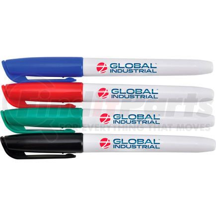 Global Industrial 695527-F Global Industrial&#153; Dry Erase Markers, Fine Tip, Assorted Colors, 4 Pack