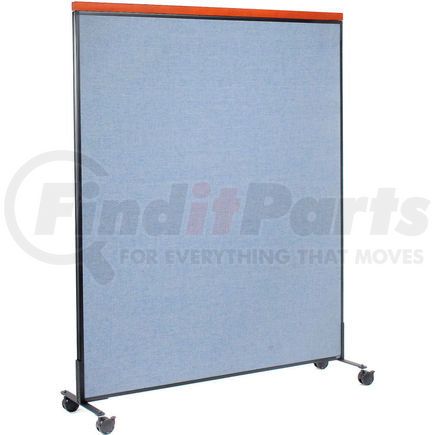 Global Industrial 695794MBL Interion® Deluxe Mobile Office Partition Panel, 60-1/4"W x 96"H, Blue