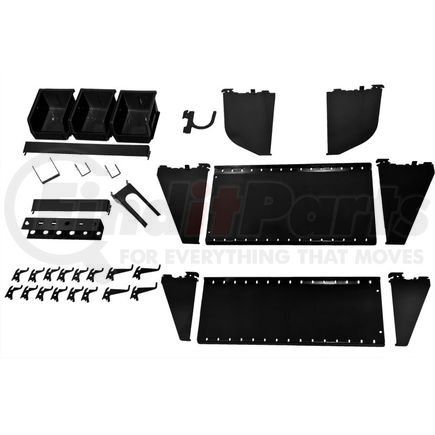 WALL CONTROL KT-400-WRK B -  slotted tool board workstation accessory kit for pegboard & slotted tool board black