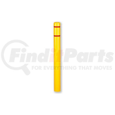 Encore Commercial Products Inc CL1385EASSY Post Guard&#174; Bollard Cover CL1385EASSY, 4-1/2"Dia. X 64"H, Yellow W/Red Tape