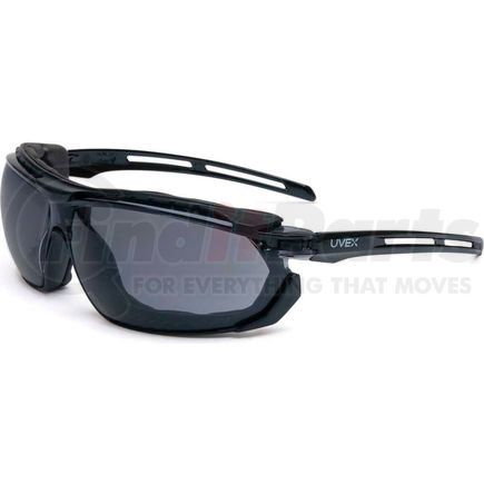 North Safety S4041 Uvex&#174; Tirade S4041 Safety Glasses, Gloss Black Frame, Gray Lens, Anti-Fog