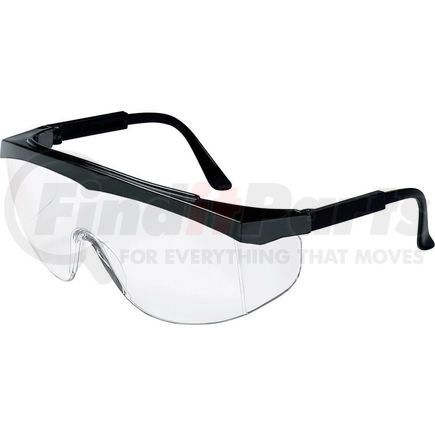 MCR Safety SS110 MCR Safety&#174; SS110 Safety Glasses SS1 Series, Black Frame, Clear Lens