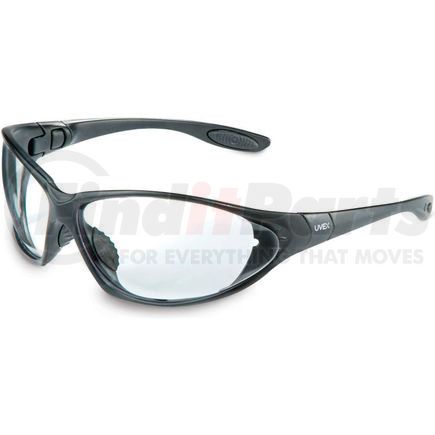 North Safety S0600HS Uvex&#174; Seismic Hydroshield Glasses, Black Frame, Clear, Scratch-Resistant, Hard Coat, Anti-Fog