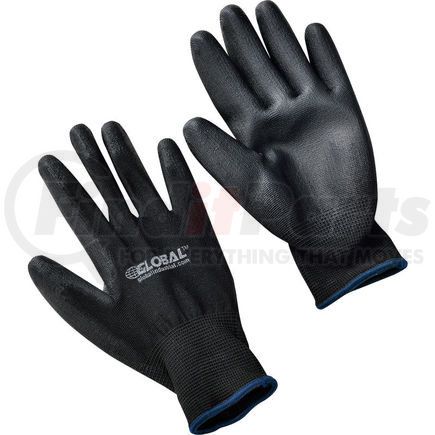 Global Industrial 708350XL Global Industrial&#8482; Flat Polyurethane Coated Gloves, Black/Black, X-Large, 1-Pair