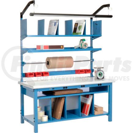 Global Industrial 244181B Global Industrial&#153; Complete Electric Packing Workbench Plastic Safety Edge - 60 x 30