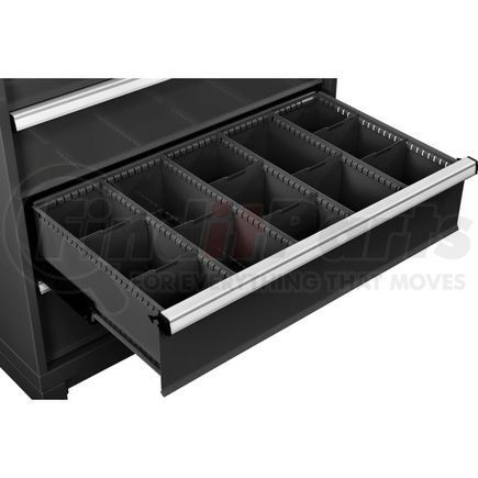 Global Industrial 316074 Global Industrial&#8482; Dividers for 8"H Drawer of Modular Drawer Cabinet 36"Wx24"D, Black