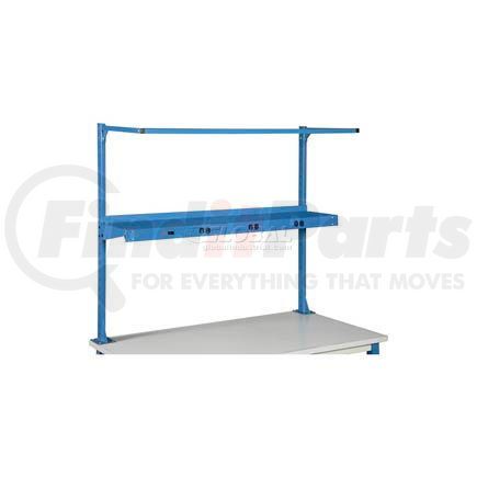 Global Industrial 249297ABL Global Industrial&#153; Cantilever Upper Steel Shelf with 6 Single Outlets 96"W - Blue