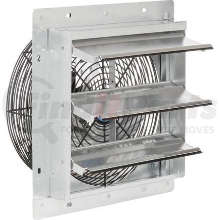Global Industrial 294495A 12" 3-Speed Direct Drive Exhaust Fan With Shutter, 1/12 HP