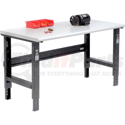 Global Industrial 183990BK Global Industrial&#153; 60x30 Adjustable Height Workbench C-Channel Leg - Laminate Safety Edge Black