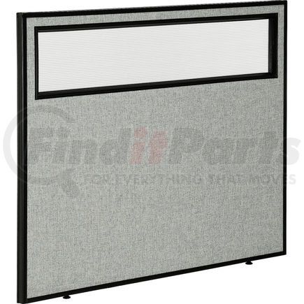 Global Industrial 694755WGY Interion&#174; Office Partition Panel with Partial Window, 48-1/4"W x 42"H, Gray