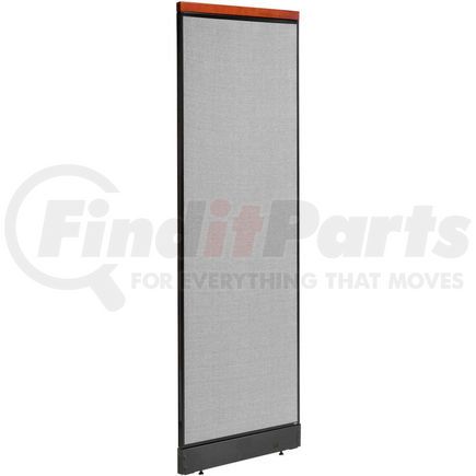 Global Industrial 694749NGY Interion&#174; Deluxe Non-Electric Office Partition Panel with Raceway, 24-1/4"W x 77-1/2"H, Gray