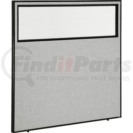 GLOBAL INDUSTRIAL 694661WGY Interion&#174; Office Partition Panel with Partial Window, 60-1/4"W x 60"H, Gray