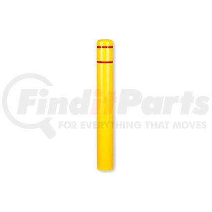 Encore Commercial Products Inc CL1386-A Post Guard&#174; Bollard Cover CL1386-A, 7"Dia. X 60"H, Yellow W/Red Tape