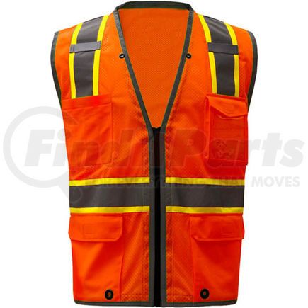 GSS Safety 1702-L GSS Safety 1702, Class 2 Heavy Duty Safety Vest, Orange, L