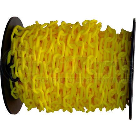 Global Industrial 50102 Mr. Chain Plastic Chain Barrier On A Reel, 2"x125'L, Yellow