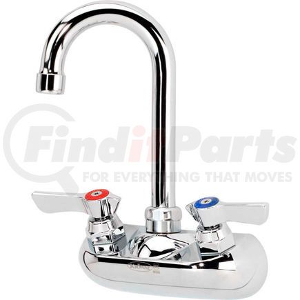 Krowne 10-400L Krowne 10-400L - Silver Series 4" Center Wall Mount Faucet, 3-1/2" Gooseneck Spout