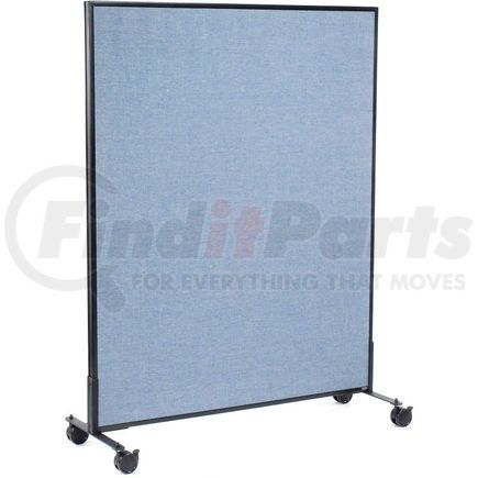 Global Industrial 694959MBL Interion&#174; Mobile Office Partition Panel, 48-1/4"W x 63"H, Blue